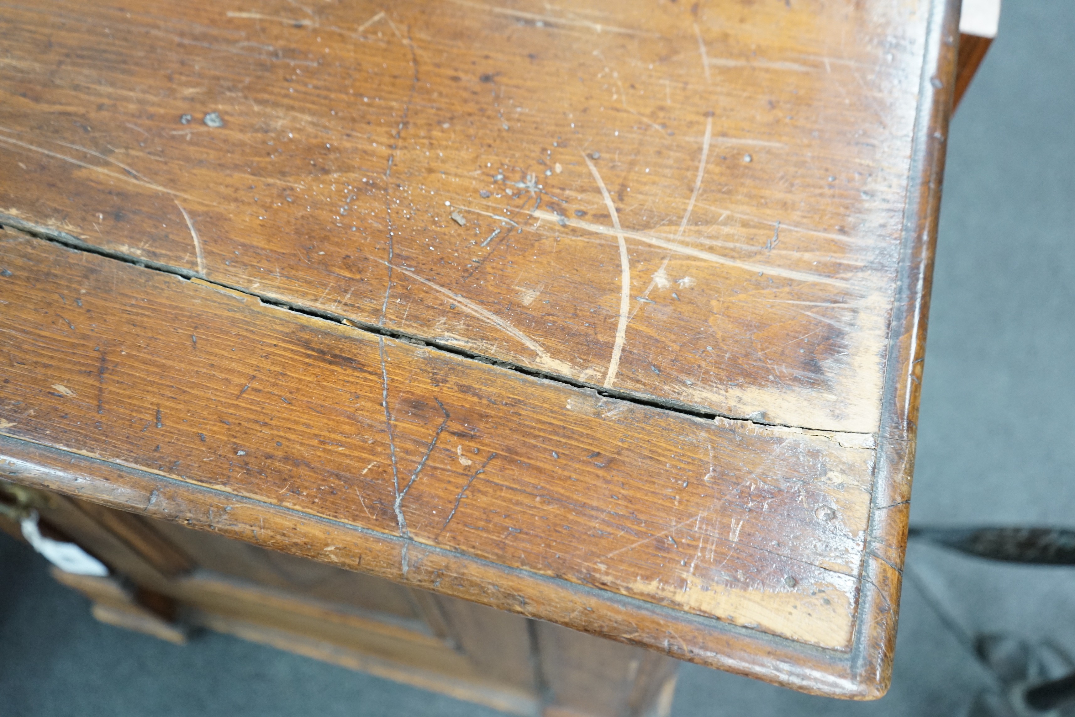 An 18th century Italian pine pier cabinet, width 71cm, depth 36cm, height 79cm *Please note the sale commences at 9am.